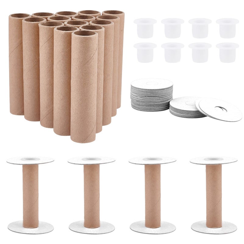 PH PandaHall 20pcs Ribbon Spools Removable Empty Cord Thread Storage Organizer Ribbon Holder Paper Sewing Spool String Bobbin Weaving Bobbin for Ribbon, Embroidery Thread, Yarn, Sewing, Craft 3.9inch - Image 1