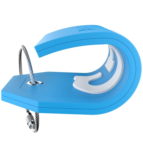 Shacke Initial Luggage Tag with Full Privacy Cover and Stainless Steel Loop - Aqua Teal (Letter G) - Image 4