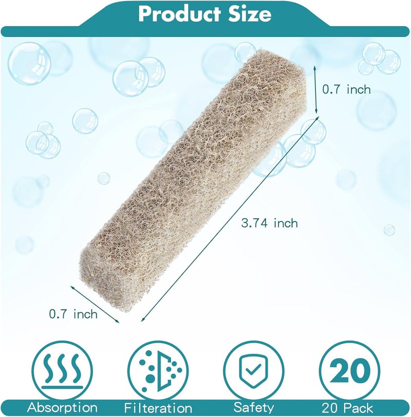 Moukeren 20 Count Ammonia Reducer Filter Pads Compatible with Aqueon Aquarium Filter Sponge Pads Fish Tank Filter Pads Compatible with QuietFlow LED PRO Model 20 and 75 - Image 2