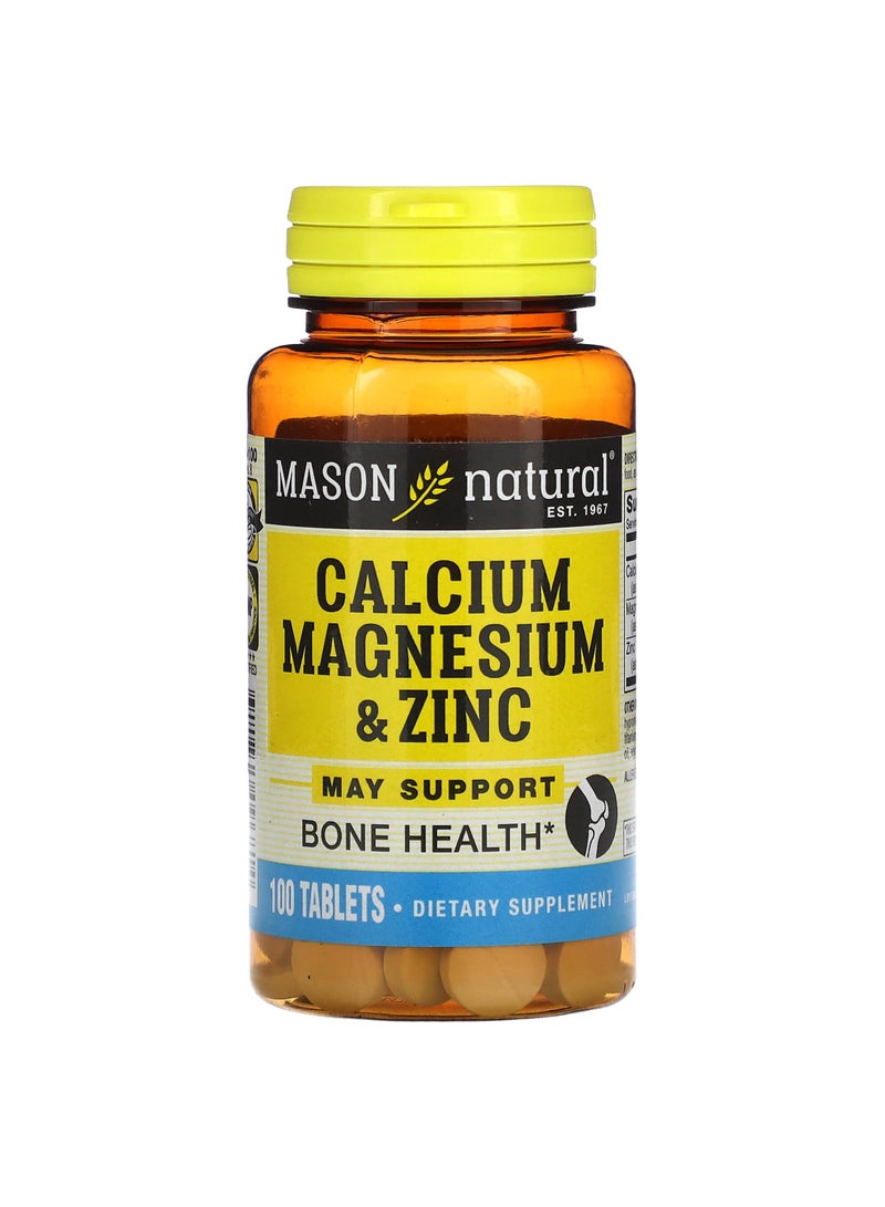 Mason Natural Calcium Magnesium & Zinc, 100 Tablets