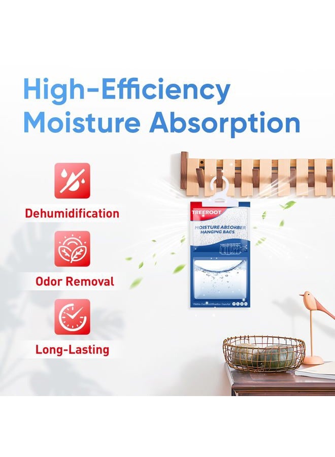 Treeroot 24 Pack Moisture Absorbers for Closet, 6.4OZ Hanging Closet Dehumidifier Bags, Hanging Humidity Absorber in Wardrobes, Kitchens and Bathrooms, Fragrance Free Portable Moisture bags - Image 3