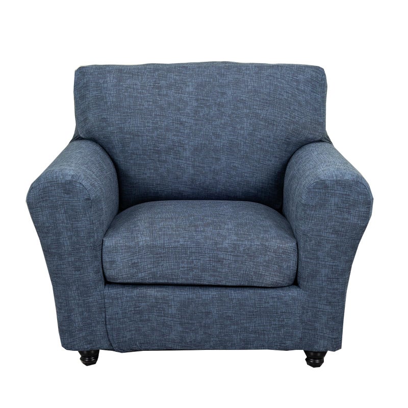 CRFATOP 2 Piece Soft Fitted Sofa Couch Cover Stretch Armchair Cover Slipcovers 1 Seat Chair Slip Cover with Arms Washable Furniture Protector for Living Room Pet Dog,(Small,C01) - Image 1