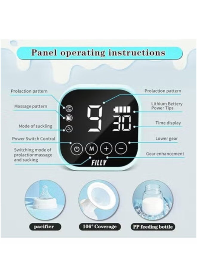 Filly Electric Double Breast Pump with Lactation Function Wearable Hands Free Electric Automatic Breastfeeding Breast Pump with added 250 ml milk storage bags 10 pieces - Image 4