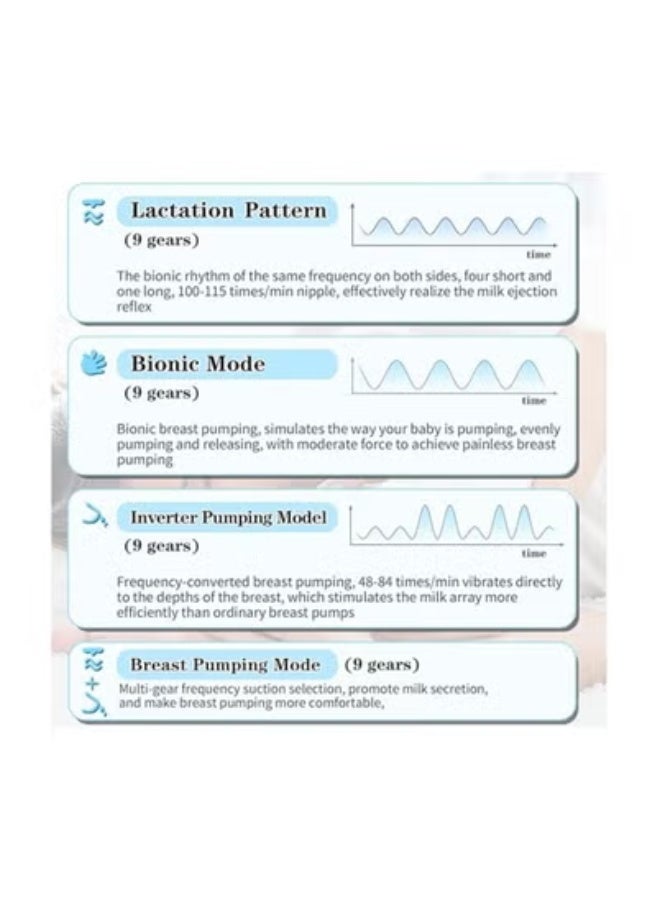 Filly Electric Double Breast Pump with Lactation Function Wearable Hands Free Electric Automatic Breastfeeding Breast Pump with added 250 ml milk storage bags 10 pieces - Image 5