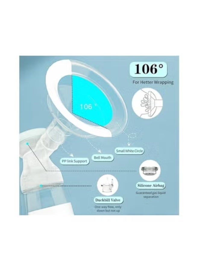Filly Electric Double Breast Pump with Lactation Function Wearable Hands Free Electric Automatic Breastfeeding Breast Pump with added 250 ml milk storage bags 10 pieces - Image 2