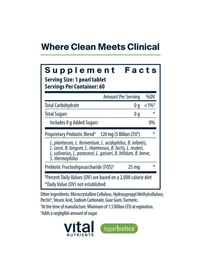 Hyperbiotics Vital Nutrients Pro-15 Prebiotics + Probiotics for Women and Men | 15 Science Backed Strains | Supports Occasional Constipation, Diarrhea, Gas & Bloating | 60 Vegan Time Release Pearls - Image 2