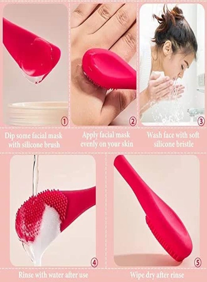 MobFest Double-Ended Silicone Facial Cleansing Brush | Face Mask Applicator | Cosmetic Tools | Modeling Mask | Mud and Clay Applicator | Soft and Flexible Silicone Brush - Image 3