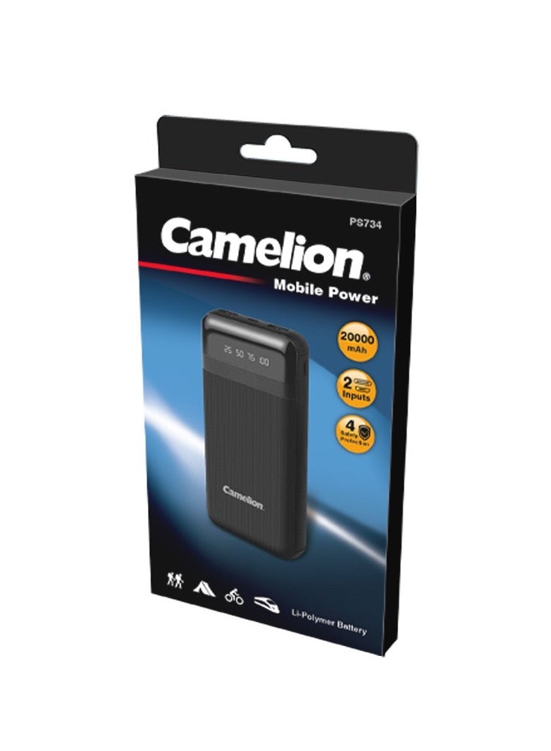 Camelion PS734 Digital Power Indicator dual power bank 20000mAh - Image 2