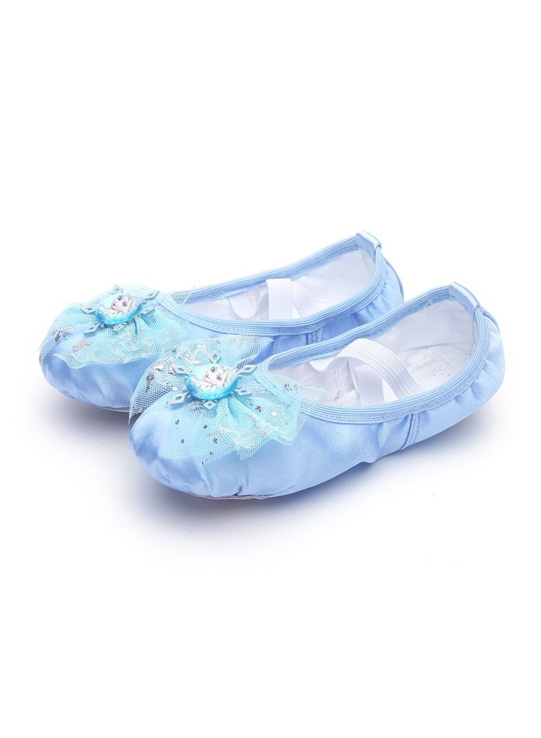 Loquat أحذية رقص الأميرة اللطيفة للفتيات أحذية رقص الباليه الأميرة الزرقاء - Image 1