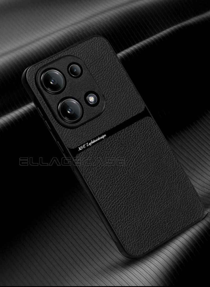 ELLAGECASE Business Class Case for Xiaomi Redmi Note 13 Pro 4G / Poco M6 Pro 4G, Ultra-Thin, Built-in Magnetic Plate, Wireless Charging, Shockproof, Full Camera Lens Protection - Image 4
