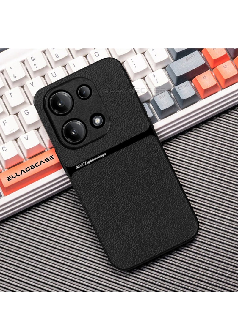 ELLAGECASE Business Class Case for Xiaomi Redmi Note 13 Pro 4G / Poco M6 Pro 4G, Ultra-Thin, Built-in Magnetic Plate, Wireless Charging, Shockproof, Full Camera Lens Protection - Image 5