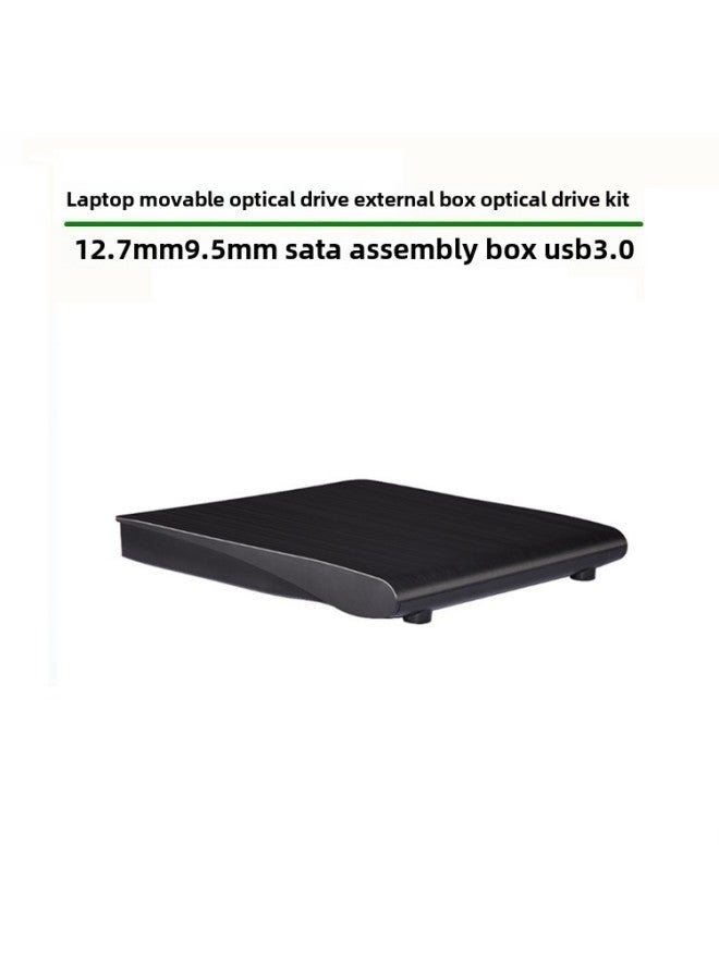 USB3.0 Mobile External Box Optical Drive Notebook USB12.7/9.5Sata Transfer Assembly Kit-Color:12.7mm Black  - Image 3