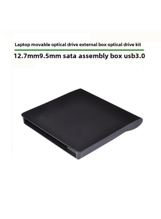 USB3.0 Mobile External Box Optical Drive Notebook USB12.7/9.5Sata Transfer Assembly Kit-Color:12.7mm Black  - Image 4