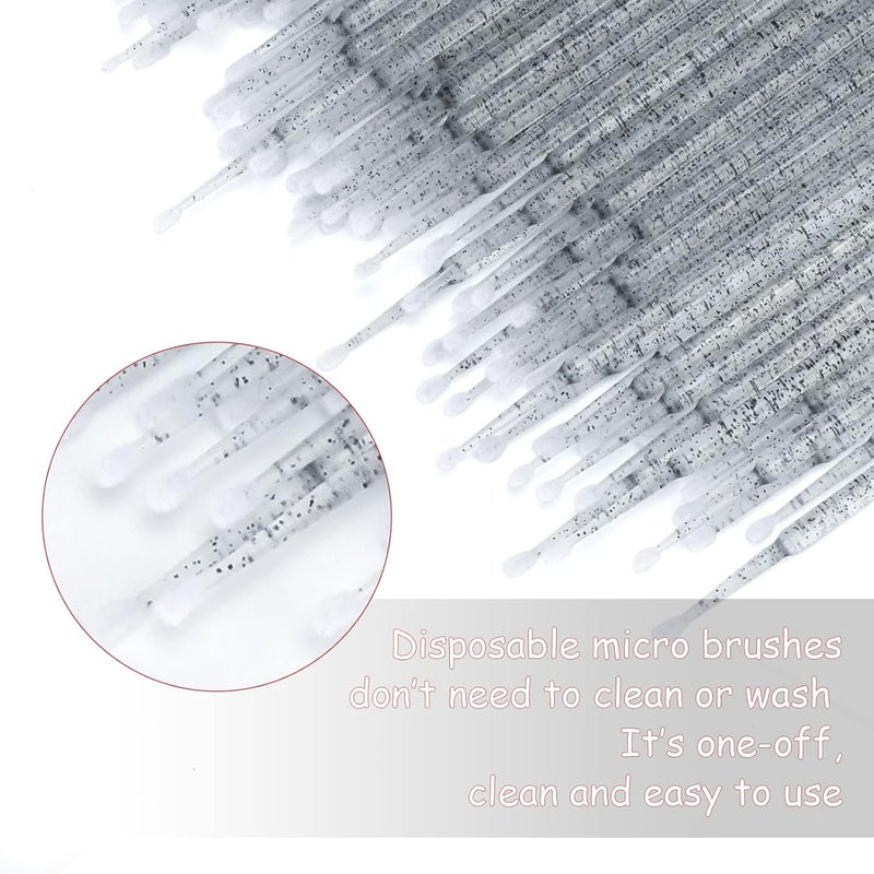 g2plus 500PCS Cotton Swabs, Crystal Black Disposable Micro Applicators Brush for Makeup and Personal Care, Micro Swabs for Eyelash Extensions, Nails, Eyeliner (Head Diameter: 2.5mm) - Image 4