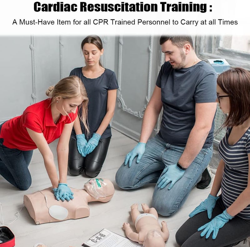Aoutacc قناع وجه AOUTACC CPR مع سلسلة مفاتيح قناع قابل للتصرف مجموعة طوارئ قناع CPR قناع جيب للإسعافات الأولية تدريب إنعاش القلب - Image 3