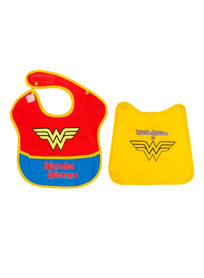 Warner Bros. Wonderwoman Baby Bibs With Capes - Image 1