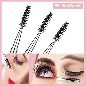 Molain Molain 3 PCS Eyebrow Brush Spoolies Eyelash Comb Mascara Wand Eye Brow Lash Extensions Separator Cleaning Kit Fan Lashes Cosmetic Makeup Applicator Crystal Handle with Cap Accessories Tool - Image 5