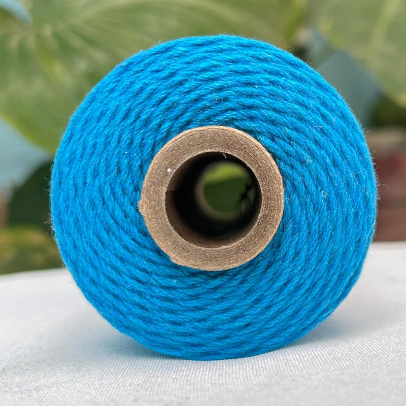 MARI - Recycled Cotton Crochet Yarn - Regular Yarn - Sky Blue - 100 Grams - 200 Metres. - Image 3