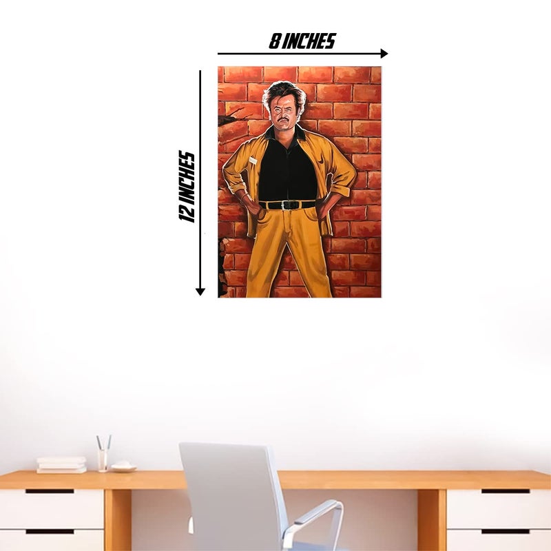 Rajinikanth Wall Poster Sticker - Superstar rajinikanth Wall Poster - Baasha Rajini Sticker - Baasha Wall Sticker - 300GSM - Strong adhesive Sticker Poster  - Image 3