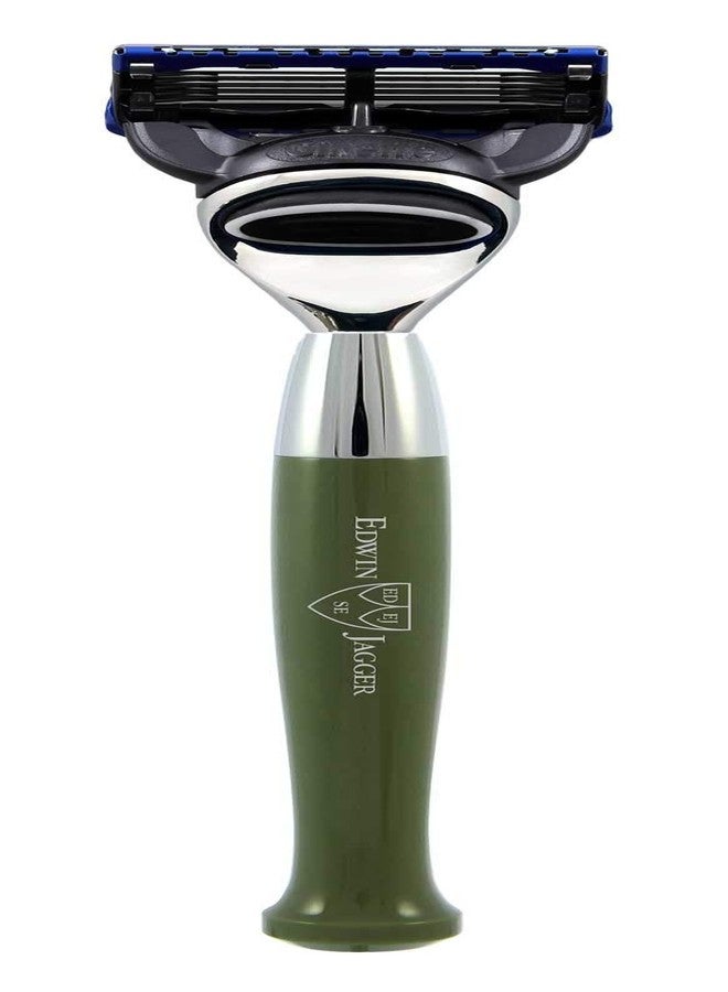 Edwin Jagger Diffusion 72 Series - Gillette Fusion Proglide Razor, Chrome Plated (Green) - Image 3