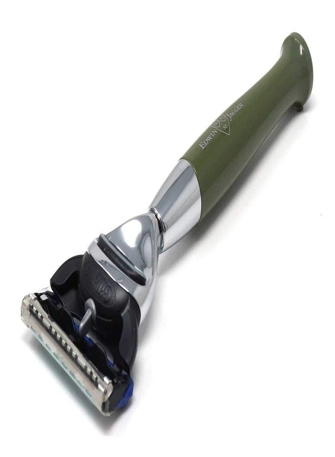 Edwin Jagger Diffusion 72 Series - Gillette Fusion Proglide Razor, Chrome Plated (Green) - Image 4