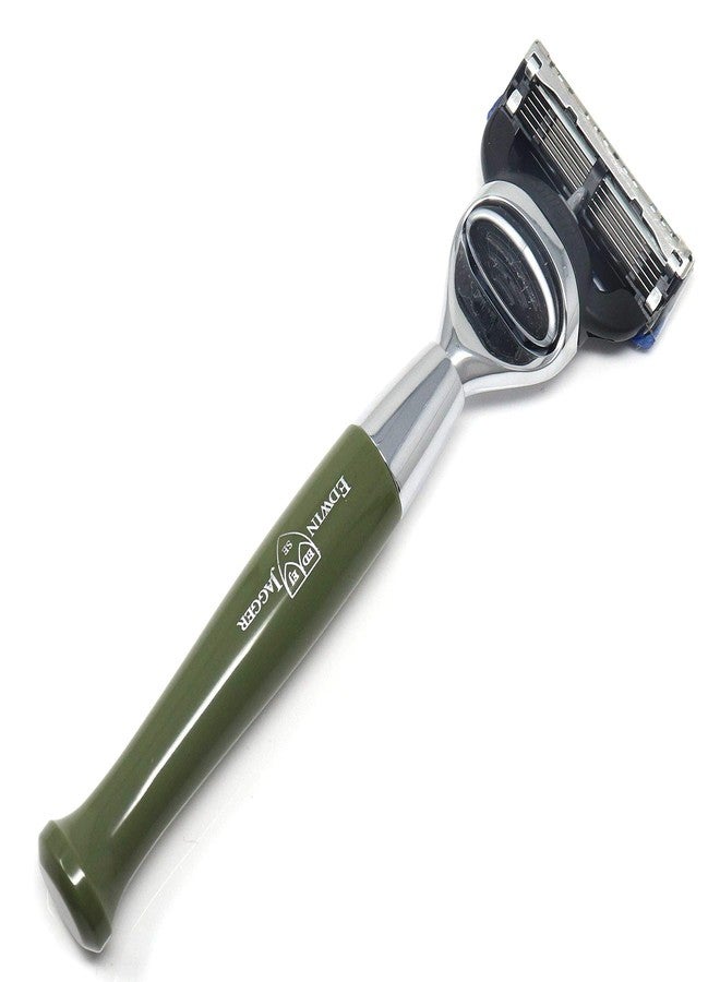 Edwin Jagger Diffusion 72 Series - Gillette Fusion Proglide Razor, Chrome Plated (Green) - Image 2