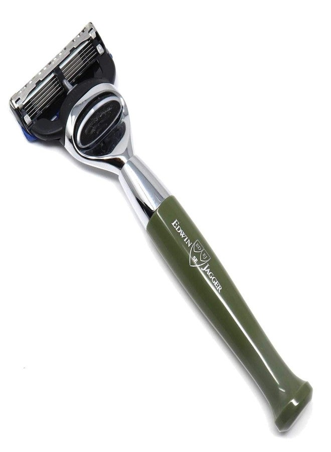 Edwin Jagger Diffusion 72 Series - Gillette Fusion Proglide Razor, Chrome Plated (Green) - Image 1