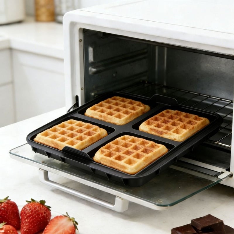 1 Baking Mold Air Fryer Liner Chocolate Mold Multi Purpose Baking Mold Suitable For Making Chocolate Waffles And Cookies Black - Image 4