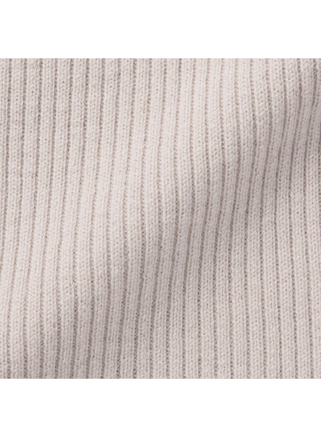 Muji Wool, Rib Knit, Balaklava Hat, Knitted Hat, Oatmeal Color - Image 2