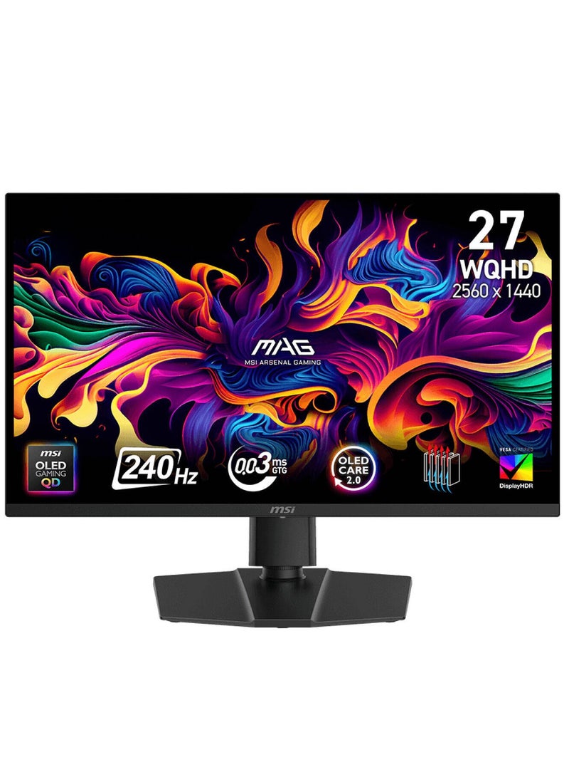 MSI MAG 273QP X24 Gaming Monitor, 27" QD-OLED Display, WQHD Resolution, 240Hz Refresh Rate, 0.03ms (GtG) Response Time, Adaptive-Sync Technology, 1.07b Color Display, Black | 9S6-3CE69H-015 - Image 2