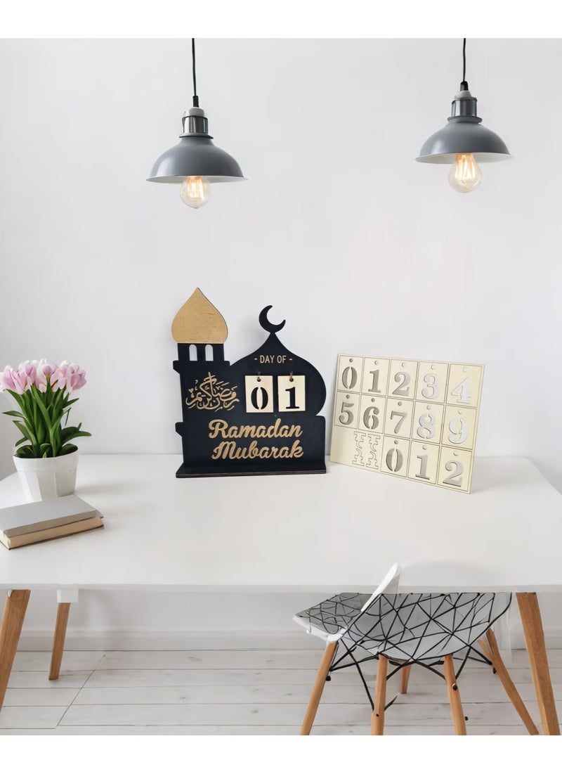 ARUWA Ramadan Decorations for Home Ramadan Advent Calendar Countdown Calendars Eid Ramadan Calendar Ramadan Gift - Image 2