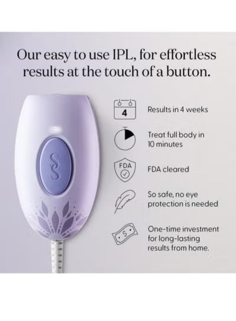 سموث سكن  Smoothskin - جهاز إزالة الشعر بالليزر Pure Mini Lite Lilac IPL، يدوم طويلاً، لإزالة الشعر من الجسم والبكيني والوجه، بديل لليزر وماكينة الحلاقة للبكيني، تم اختباره سريريًا وحصل على موافقة إدارة الغذاء والدواء - Image 3