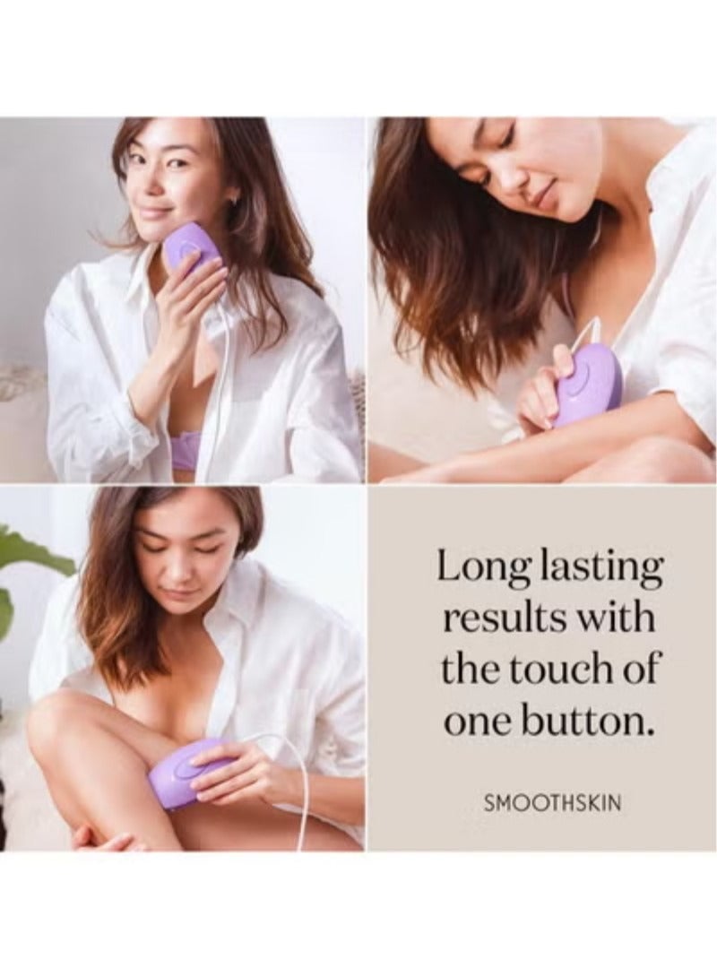 سموث سكن  Smoothskin - جهاز إزالة الشعر بالليزر Pure Mini Lite Lilac IPL، يدوم طويلاً، لإزالة الشعر من الجسم والبكيني والوجه، بديل لليزر وماكينة الحلاقة للبكيني، تم اختباره سريريًا وحصل على موافقة إدارة الغذاء والدواء - Image 2