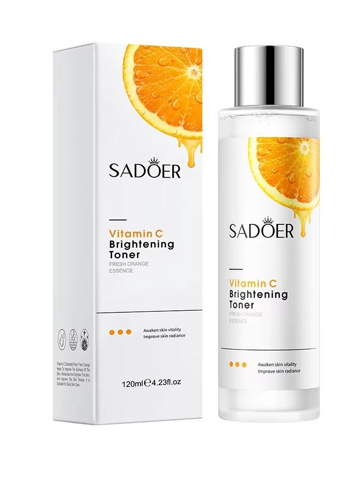 SADOER Vitamin C Brightening Toner 120ml Face Toner for Glowing Skin and Pore Refining Hydrating Formula for Women and Men - Image 5