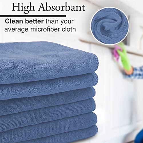Sassoon Highly Absorbent Microfiber Cleaning Cloth in 450 GSM (12 Pcs, Heaven) 40X40 cms- Thick Lint & Streak-Free Multipurpose Cloths-Automotive Microfiber Towels for Car Bike Cleaning - Image 2
