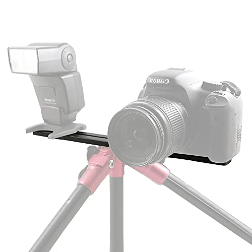 Zeetain Dual Speedlite Tripod Mount Bracket,1/4" Dual Camera Mount Flash Extension Bar,8" Dual Tripod Bracket for Camera,LED Video Light,DSLR Camera,Flash Light(2 Pack) - Image 3