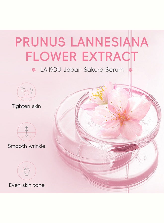 Laikou Japan Sakura Serum - Even toning & Pore-Tightening Treatment, Hydrating sooothing skin serum 17ml - Image 4