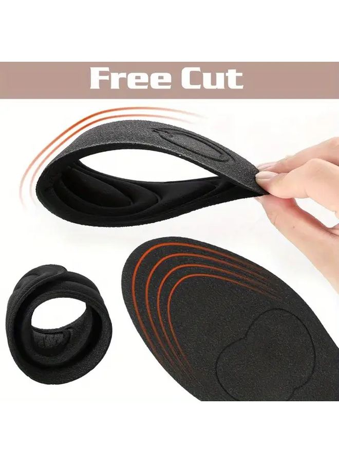 Memory Foam Insoles Full Foot Cushioning Arch Support Orthotic Inserts Gray Size 35 36 - Image 5