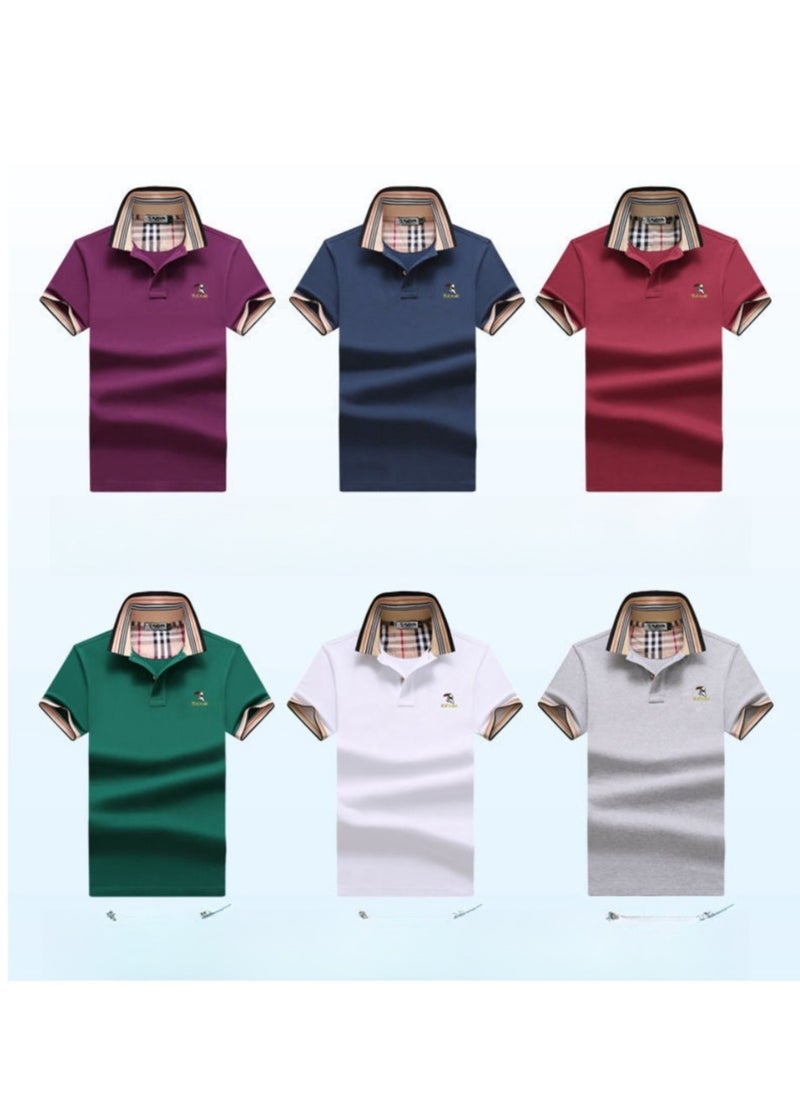 Tucano - Men's Pure Cotton Short Sleeved T-shirt Casual POLO Shirt - Image 1