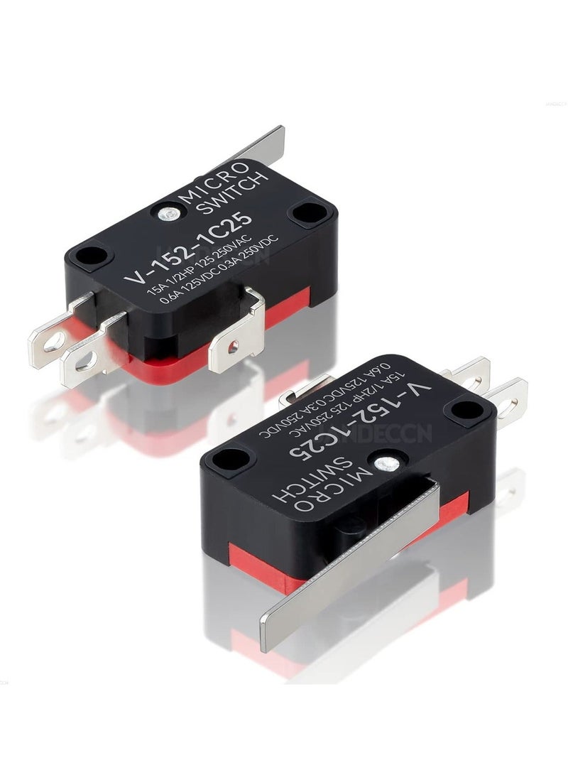 10 قطع مفتاح حد رافعة مفصلية، SPDT 1NO 1NC مفتاح ميكرو سريع العمل V-152-1C25 - Image 2