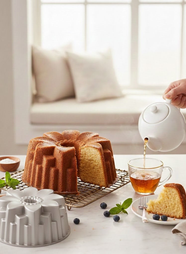 PROCILA Aluminium Granite Non-Stick Dehlia Mould Pan Grey 24cm - Image 1