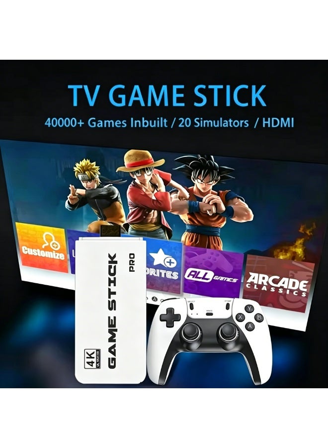 Closeli 2026 Upgraded Retro Game Console,HD Video Game Console, Video Game Stick with Controller, 40000+ Built-in Games, 4K TV Gaming Console, Plug and Play HDMI Game Stick, HD Output, 360° Joystick, Dual 2.4G Wireless Controllers, Supports 20+ Emulators(128GB) - Image 3