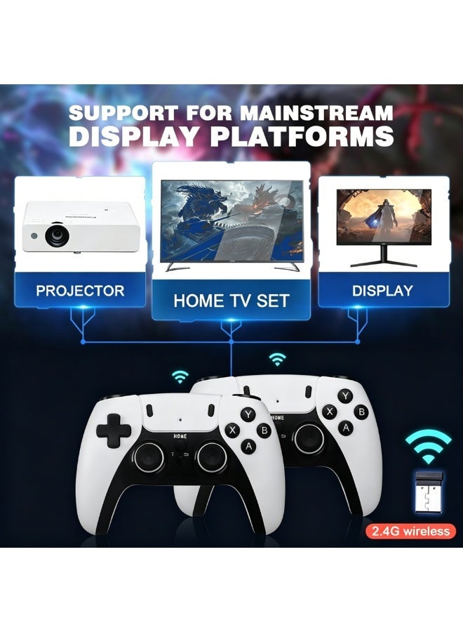 Closeli 2026 Upgraded Retro Game Console,HD Video Game Console, Video Game Stick with Controller, 40000+ Built-in Games, 4K TV Gaming Console, Plug and Play HDMI Game Stick, HD Output, 360° Joystick, Dual 2.4G Wireless Controllers, Supports 20+ Emulators(128GB) - Image 4
