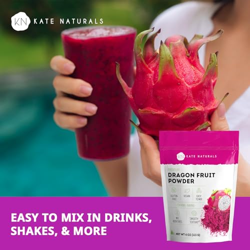 Kate Naturals مسحوق فاكهة التنين من كيت ناتشورالز للخبز والمشروبات (4 أونصات) - Image 2