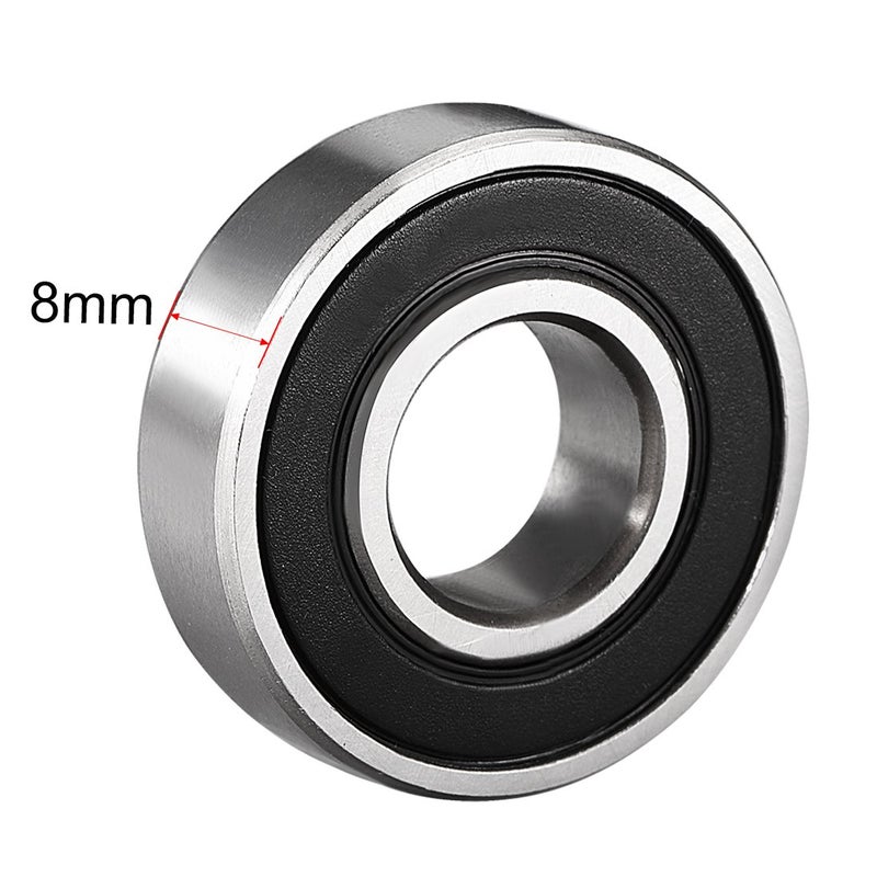 uxcell 6001-2RS Ball Bearing 12mm x 28mm x 8mm Double Sealed 180101 Deep Groove Bearings High Carbon Steel Z1 (Pack of 10) - Image 3