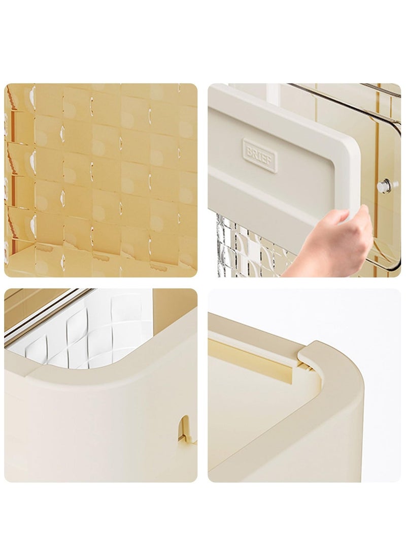 Generic - Foldable Hanging Trash Can Kitchen Cabinet Door Wall Hanging Trash Storage Bucket Household Kitchen Garbage Sorting Hanging Buclet Toilet Waste Paper Bucket Bedroom Office Can for Kitchen - Image 1