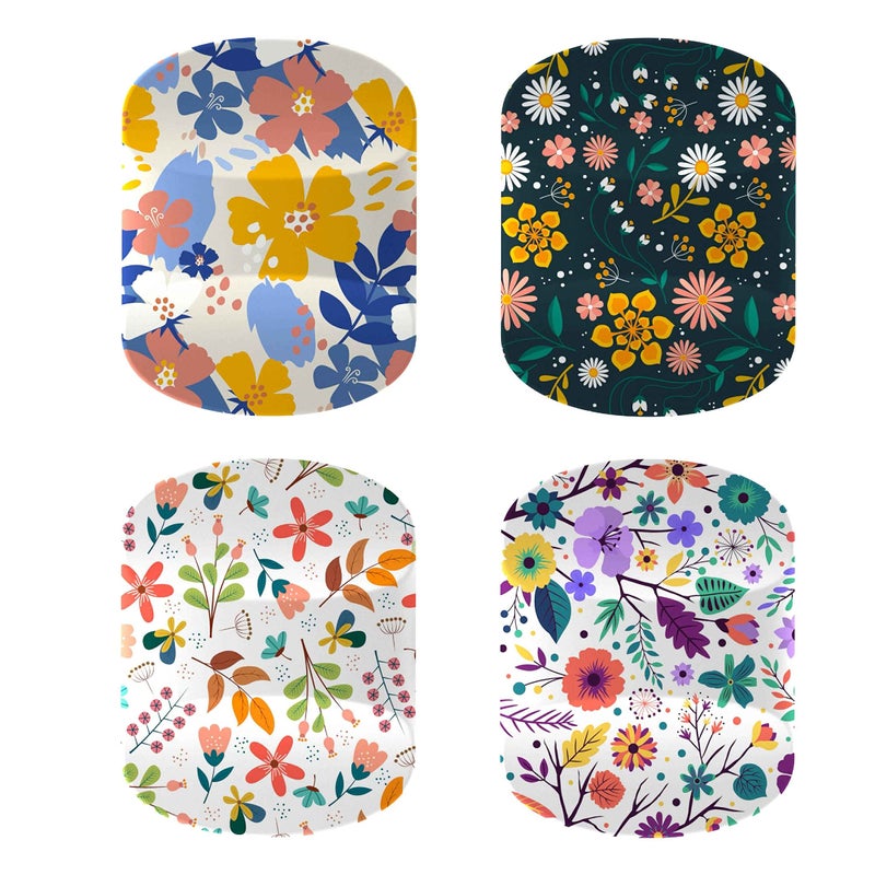 HOUSYLOVE For YETI Magnetic Slider Replacement for YETI Lid Magnetic Slider Replacement Floral Pattern 4 Pack 