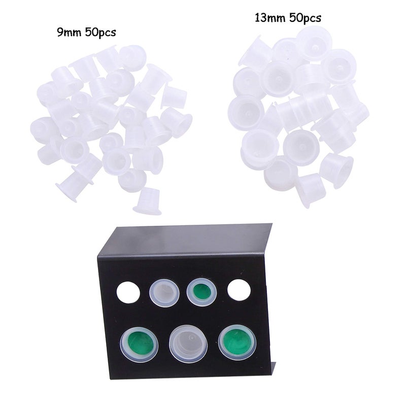 new star tattoo Tattoo Ink Mixer Machine Set,New Star Tattoo Black Agitator Machine Tattoo Pigment Mixer With 100 Mixing Sticks,100 Tattoo Caps and Stainless Steel Black Tattoo Ink Cup Stand - Image 5