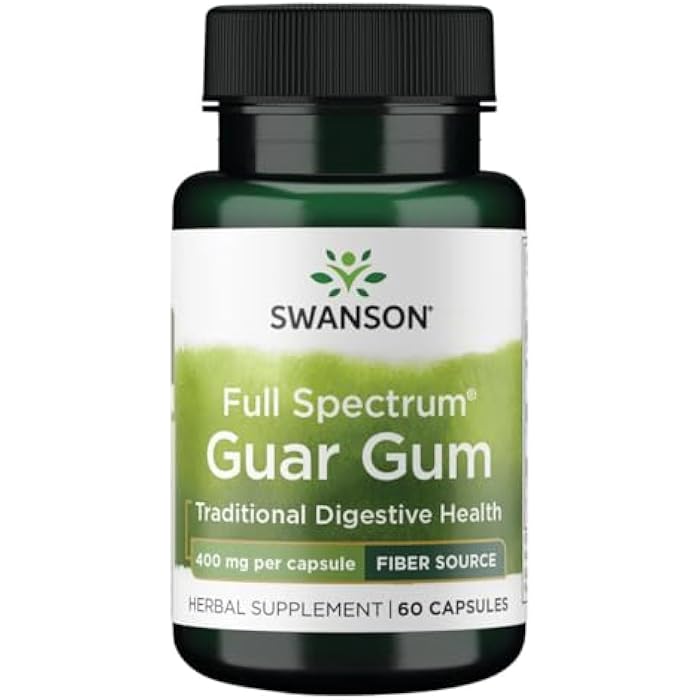 Swanson Full Spectrum Guar Gum 400 Milligrams 60 Capsules - Image 1