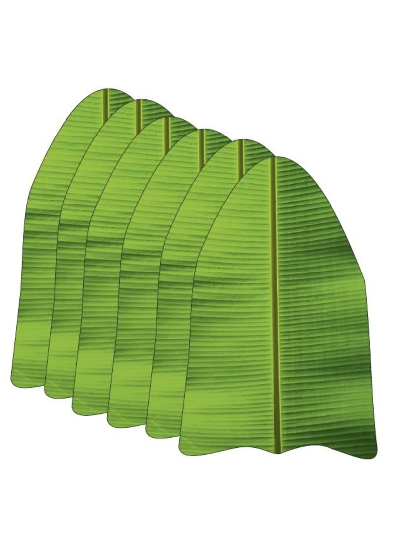 Generic - Banana Leaf Table mat Banana Leaf Design Place Mats/Banana Leaf Dining Table Mats (Pack of 12) - Image 1